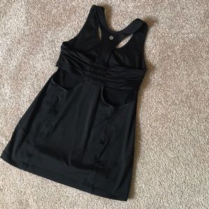 Black Lululemon (4) Tank Top with Back Design